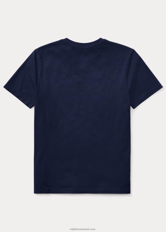 Ralph Lauren lapsed puuvillane trikoo v-kaelusega särk PR0V6281 kruiisilaevastik