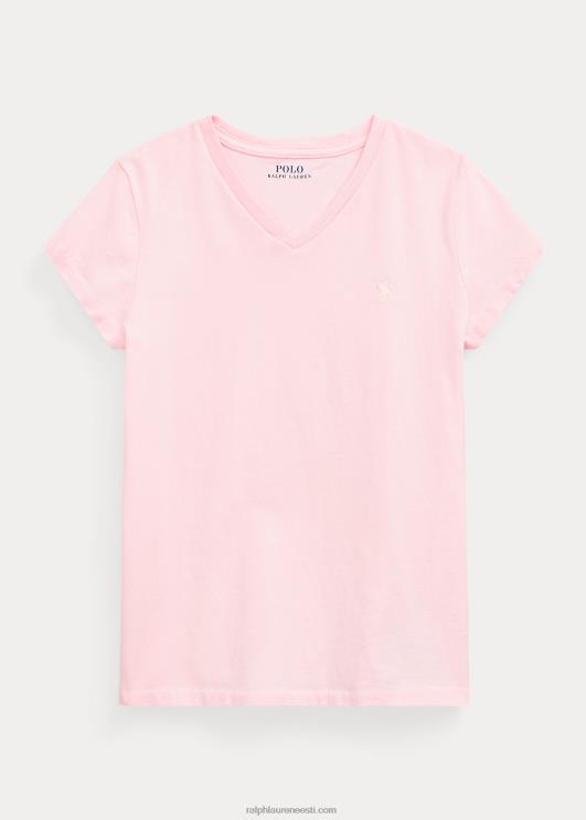 Ralph Lauren lapsed puuvillane trikoo v-kaelusega särk PR0V7214 roosa varjund