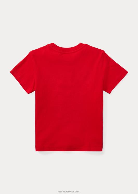 Ralph Lauren lapsed puuvillast jersey crewneck t-särk PR0V5891 Rl 2000 punane