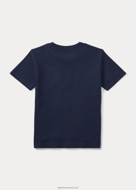 Ralph Lauren lapsed puuvillast jersey crewneck t-särk PR0V5892 kruiisilaevastik
