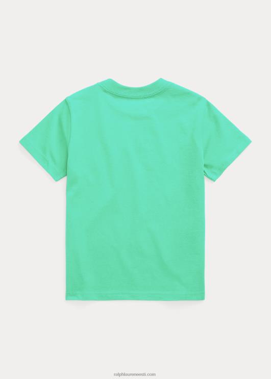 Ralph Lauren lapsed puuvillast jersey crewneck t-särk PR0V5897 päikeseloojanguroheline