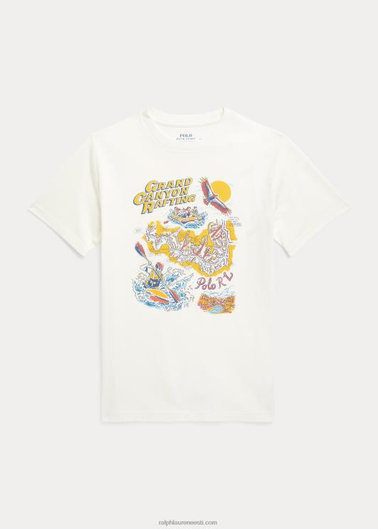 Ralph Lauren lapsed puuvillast trikoo graafiline tee PR0V6137 tekipesu valge
