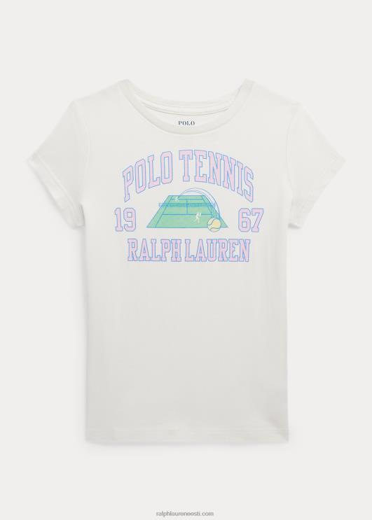 Ralph Lauren lapsed puuvillast trikoo graafiline tee PR0V6815 tekipesu valge