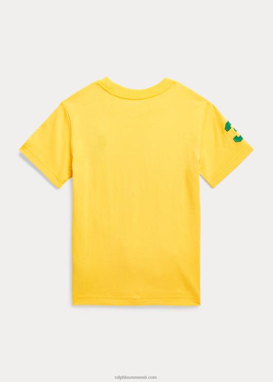 Ralph Lauren lapsed suur poni puuvillane trikoo särk PR0V6449 signaal kollane/vars