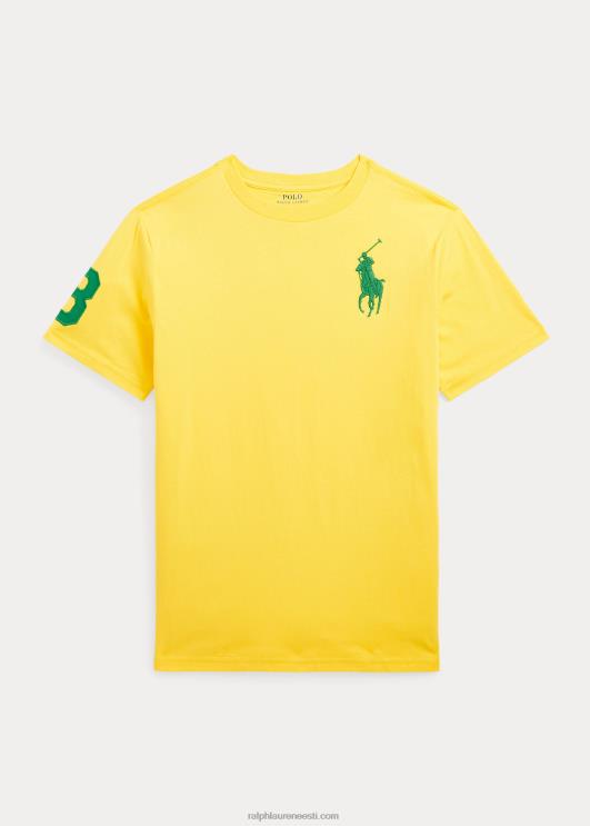 Ralph Lauren lapsed suur poni puuvillane trikoo särk PR0V6585 signaal kollane/vars
