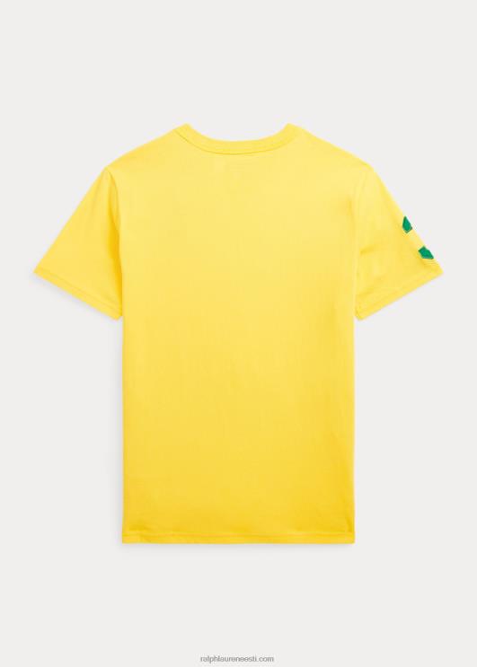 Ralph Lauren lapsed suur poni puuvillane trikoo särk PR0V6585 signaal kollane/vars