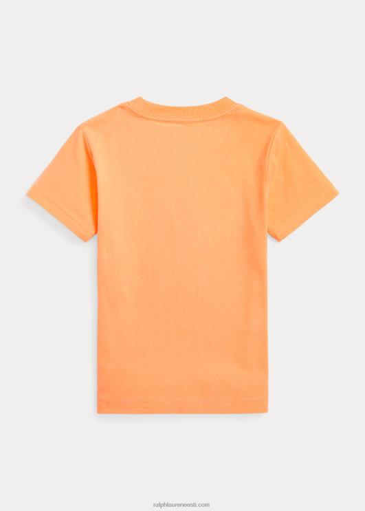 Ralph Lauren lapsed suure poni logoga puuvillane trikoosärk PR0V5733 õiglane oranž