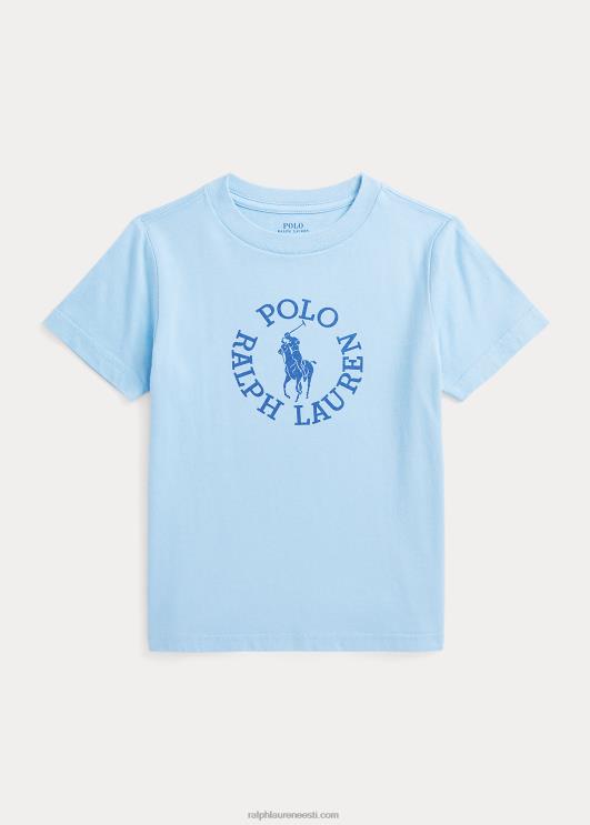 Ralph Lauren lapsed suure poni logoga puuvillane trikoosärk PR0V5742 pulber sinine