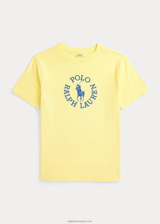 Ralph Lauren lapsed suure poni logoga puuvillane trikoosärk PR0V6093 bristoli kollane
