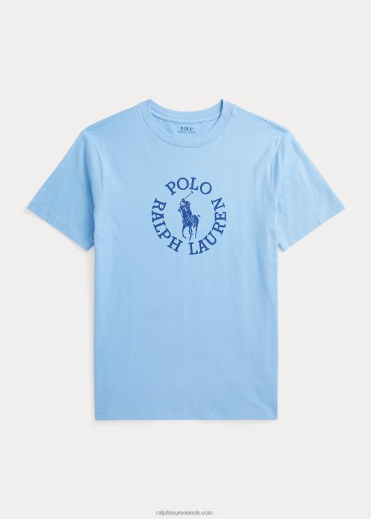 Ralph Lauren lapsed suure poni logoga puuvillane trikoosärk PR0V6094 pulber sinine