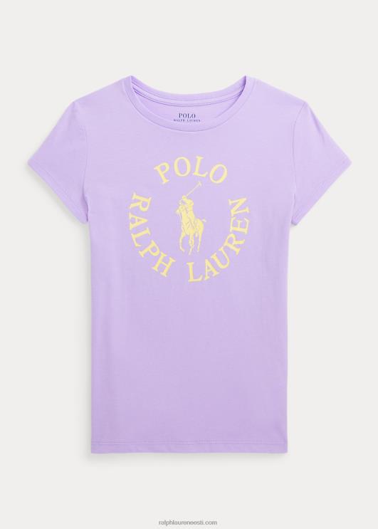 Ralph Lauren lapsed suure poni logoga puuvillane trikoosärk PR0V6719 pulberlilla