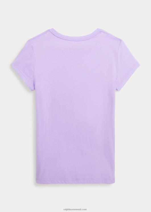 Ralph Lauren lapsed suure poni logoga puuvillane trikoosärk PR0V6719 pulberlilla