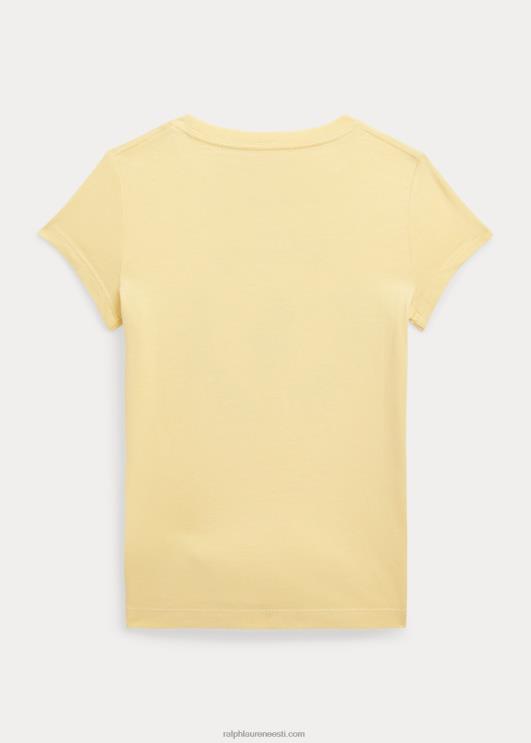 Ralph Lauren lapsed suure poni logoga puuvillane trikoosärk PR0V6799 värava kollane