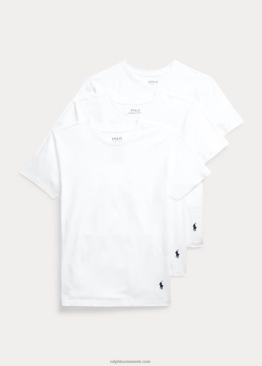 Ralph Lauren lapsed täispuuvillane kaelusega 3-pakk PR0V9897 valge