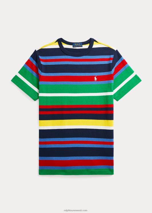 Ralph Lauren lapsed triibuline puuvillane trikoosärk PR0V5998 Newporti mereväe multi