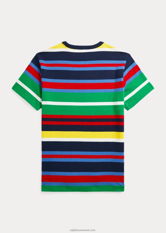 Ralph Lauren lapsed triibuline puuvillane trikoosärk PR0V5998 Newporti mereväe multi