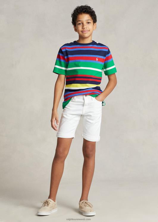 Ralph Lauren lapsed triibuline puuvillane trikoosärk PR0V5998 Newporti mereväe multi