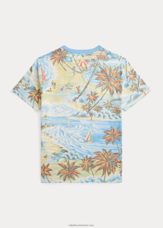 Ralph Lauren lapsed troopilise mustriga puuvillane trikoosärk PR0V6096 Hawaii rannabasaar