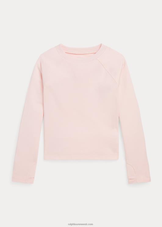 Ralph Lauren lapsed veniv jersey pikkade varrukatega t-särk PR0V7452 akaatsia roosa