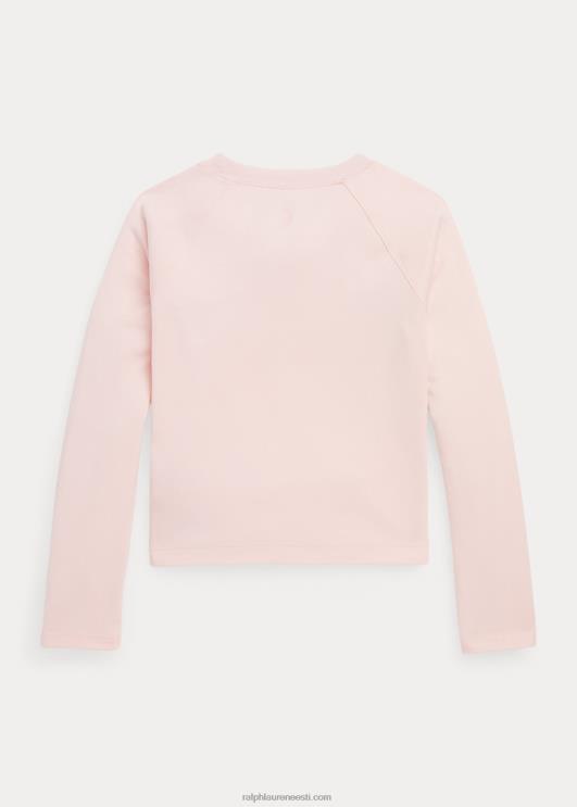 Ralph Lauren lapsed veniv jersey pikkade varrukatega t-särk PR0V7452 akaatsia roosa