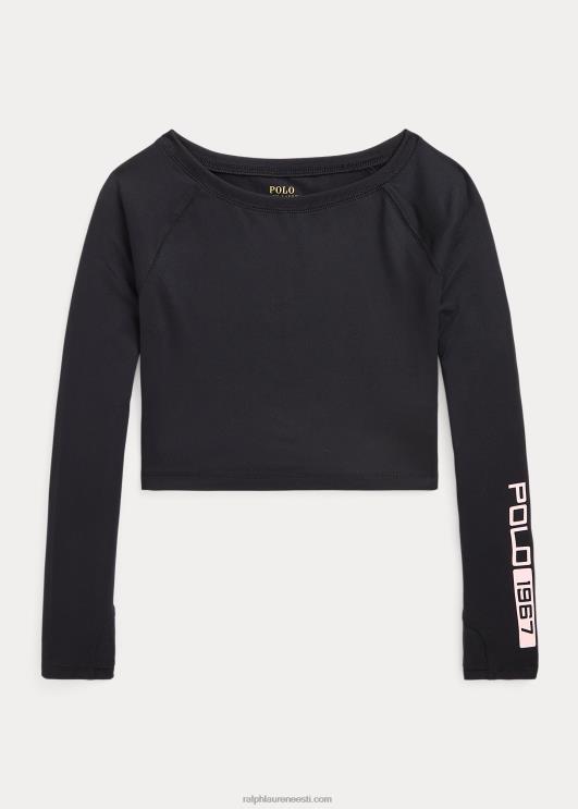 Ralph Lauren lapsed veniv jersey pikkade varrukatega t-särk PR0V7614 must