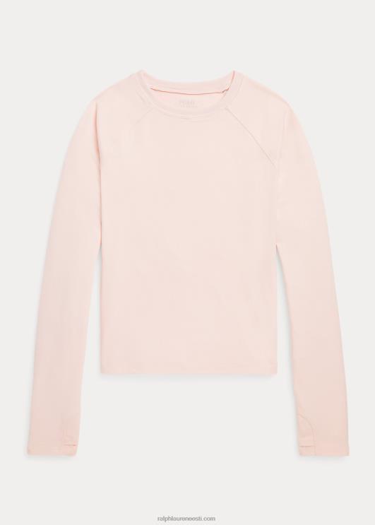 Ralph Lauren lapsed veniv jersey pikkade varrukatega t-särk PR0V7618 akaatsia roosa