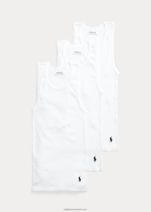 Ralph Lauren lapsed soliidne klassikaline paak 3-pakk PR0V6414 valge/ristluslaev