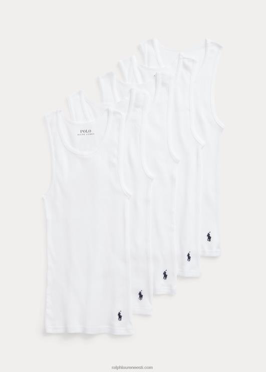 Ralph Lauren lapsed soliidne klassikaline paak 5-pakk PR0V6405 valge/ristluslaev