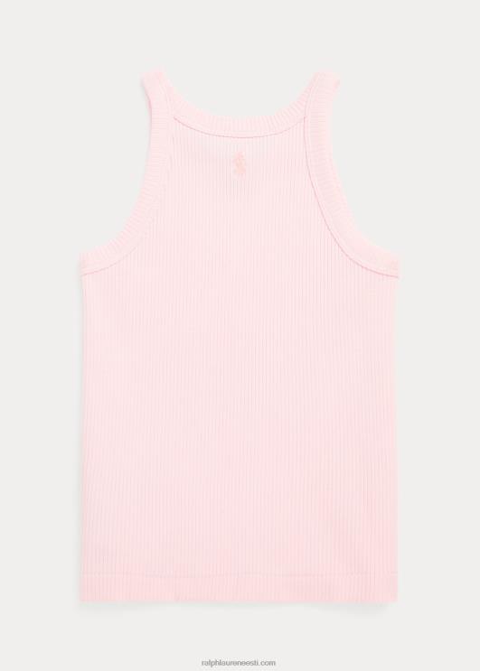 Ralph Lauren lapsed soonikuga puuvillasegu topp PR0V7440 akaatsia roosa