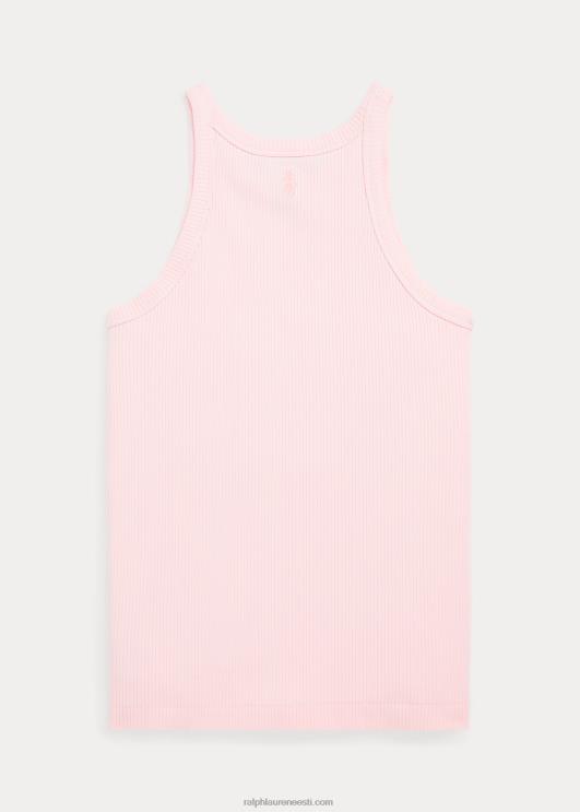 Ralph Lauren lapsed soonikuga puuvillasegu topp PR0V7499 akaatsia roosa