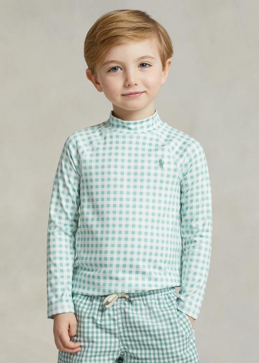 Ralph Lauren lapsed hõlmiklööve valvur PR0V5663 pleekinud piparmündi gingham