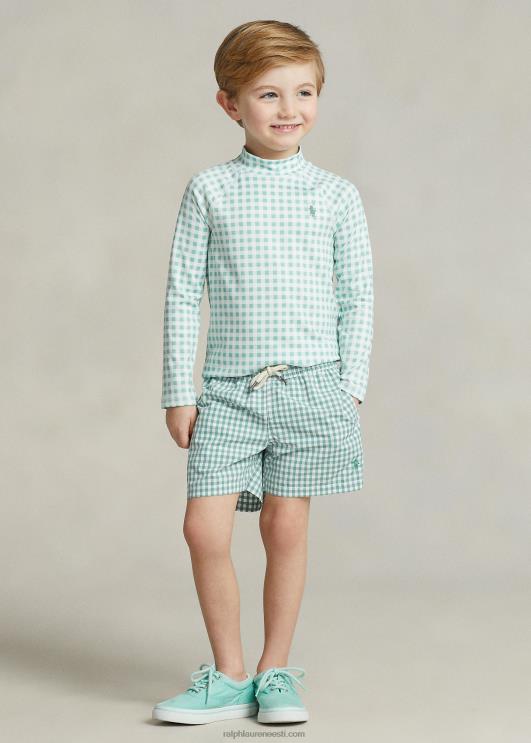 Ralph Lauren lapsed hõlmiklööve valvur PR0V5663 pleekinud piparmündi gingham