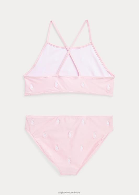 Ralph Lauren lapsed kaheosaline polo poni ujumistrikoo PR0V7330 roosa varjund