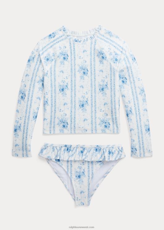 Ralph Lauren lapsed lilleline lööbekaitse kaheosaline ujumistrikoo PR0V6828 aline lilleline