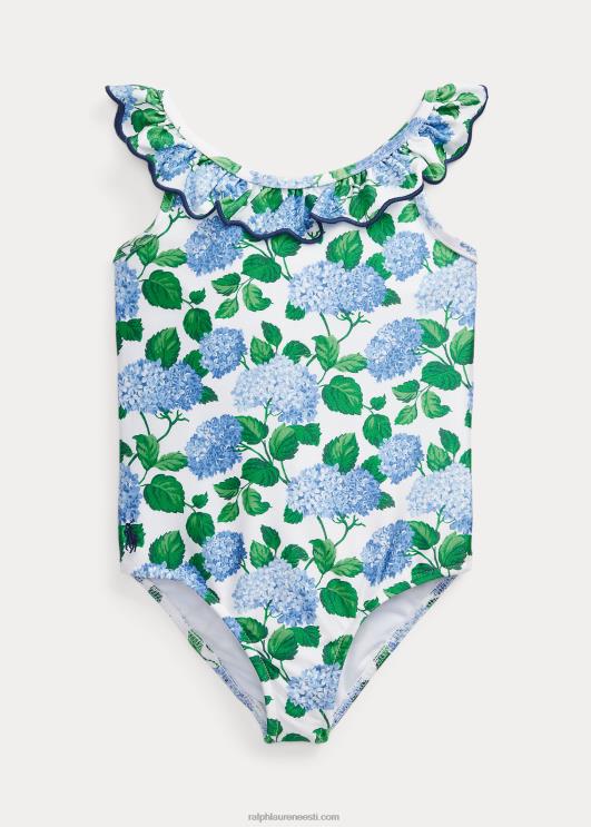 Ralph Lauren lapsed lilleline volangidega ühes tükis ujumistrikoo PR0V6864 lilleline lenox hortensia