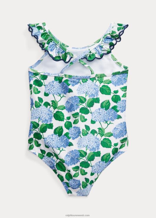 Ralph Lauren lapsed lilleline volangidega ühes tükis ujumistrikoo PR0V6864 lilleline lenox hortensia