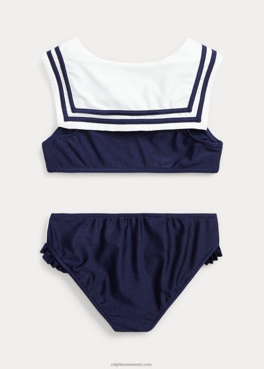 Ralph Lauren lapsed mereline veniv kaheosaline ujumistrikoo PR0V9955 rafineeritud merevägi