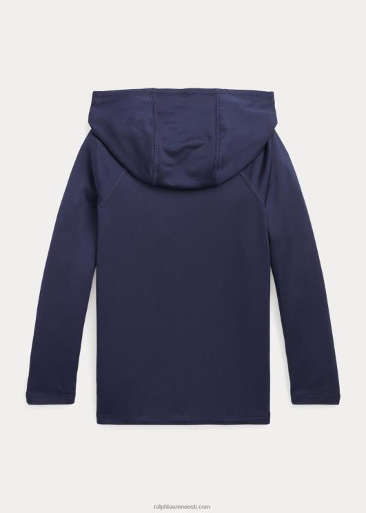 Ralph Lauren lapsed performance jersey kapuutsiga lööbekaitse PR0V5859 rafineeritud merevägi