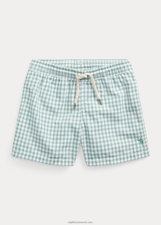 Ralph Lauren lapsed reisija ujumispüksid PR0V5780 pleekinud piparmündi gingham