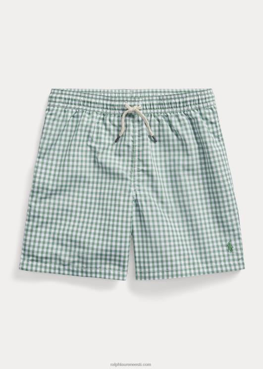 Ralph Lauren lapsed reisija ujumispüksid PR0V6164 pleekinud piparmündi gingham