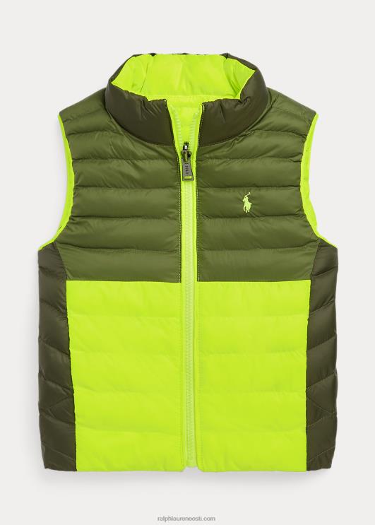 Ralph Lauren lapsed p-kiht 2 neoonpööratav vest PR0V6537 tume salvei/turvakollane