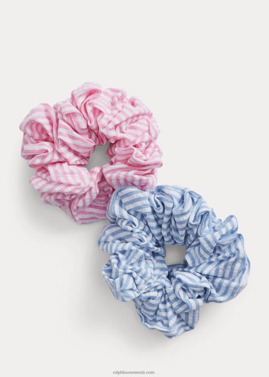 Ralph Lauren lapsed triibuline scrunchie 2-pakk PR0V7172 valge/kontorisinine
