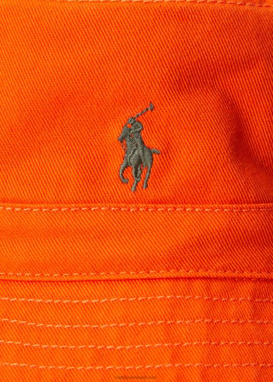 Ralph Lauren lapsed ümberpööratav puuvillane ämbrimüts PR0V6670 purjetamine oranž/camo multi