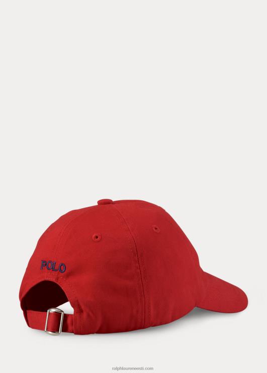 Ralph Lauren lapsed puuvillane chino pesapallimüts PR0V5953 Rl 2000 punane