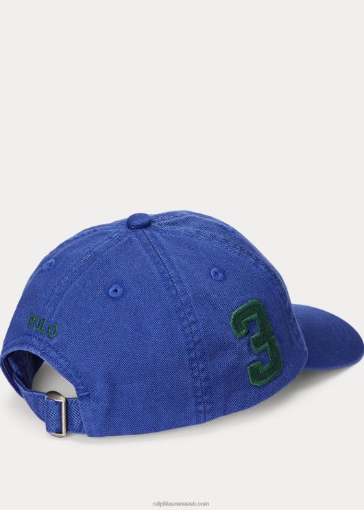 Ralph Lauren lapsed suur poni chino pesapallimüts PR0V5933 sinine jaht