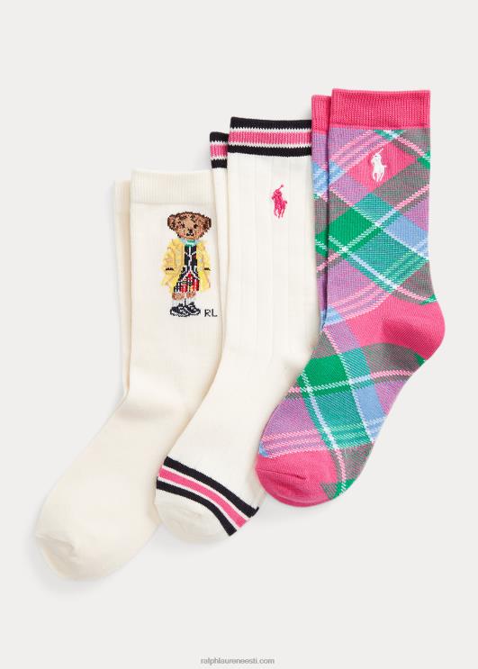 Ralph Lauren lapsed polo bear crew sokk 3-pakk PR0V7126 assortii
