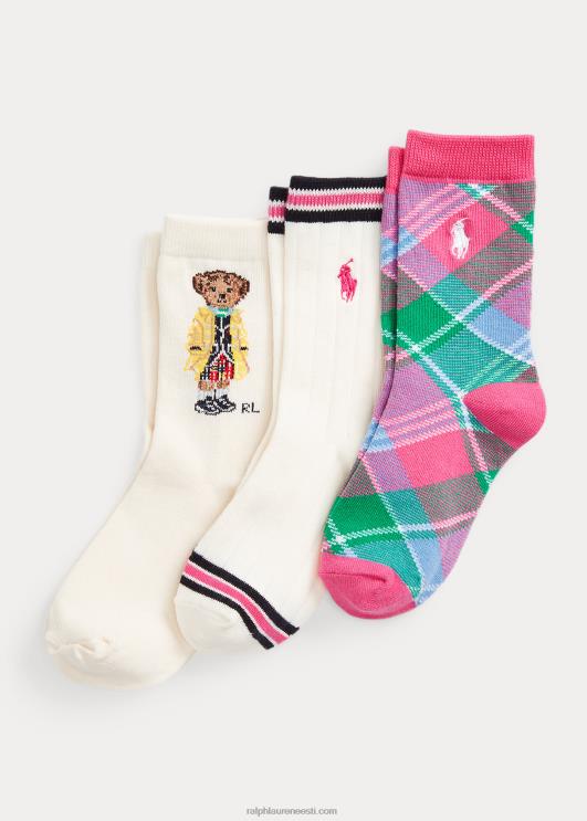 Ralph Lauren lapsed polo bear crew sokk 3-pakk PR0V9957 assortii
