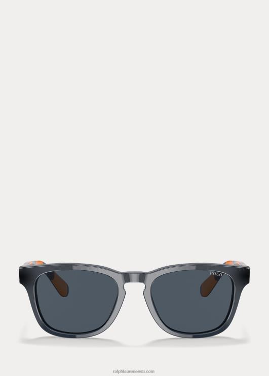 Ralph Lauren lapsed triibulised päikeseprillid PR0V6268 läikiv sinine/oranž triip