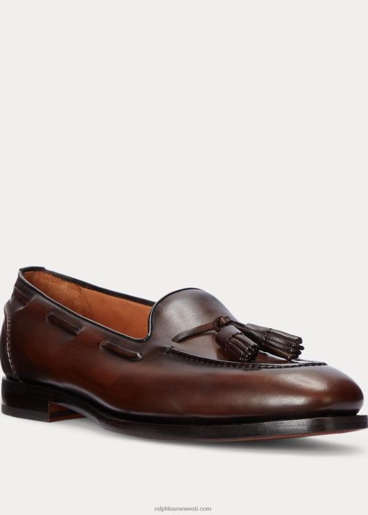 Ralph Lauren mehed lutheri tutiga poleeritud vasikanahast päts PR0V2155 tumepruun