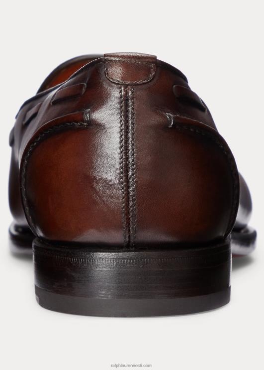 Ralph Lauren mehed lutheri tutiga poleeritud vasikanahast päts PR0V2155 tumepruun